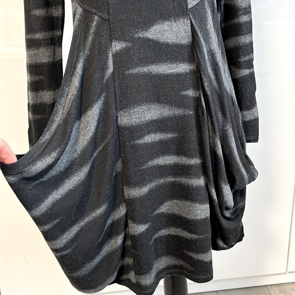 KENSIE Slouchy Long Sleeve Dress Cowl Neck Oversized Pocket, Size L - Picture 3 of 7